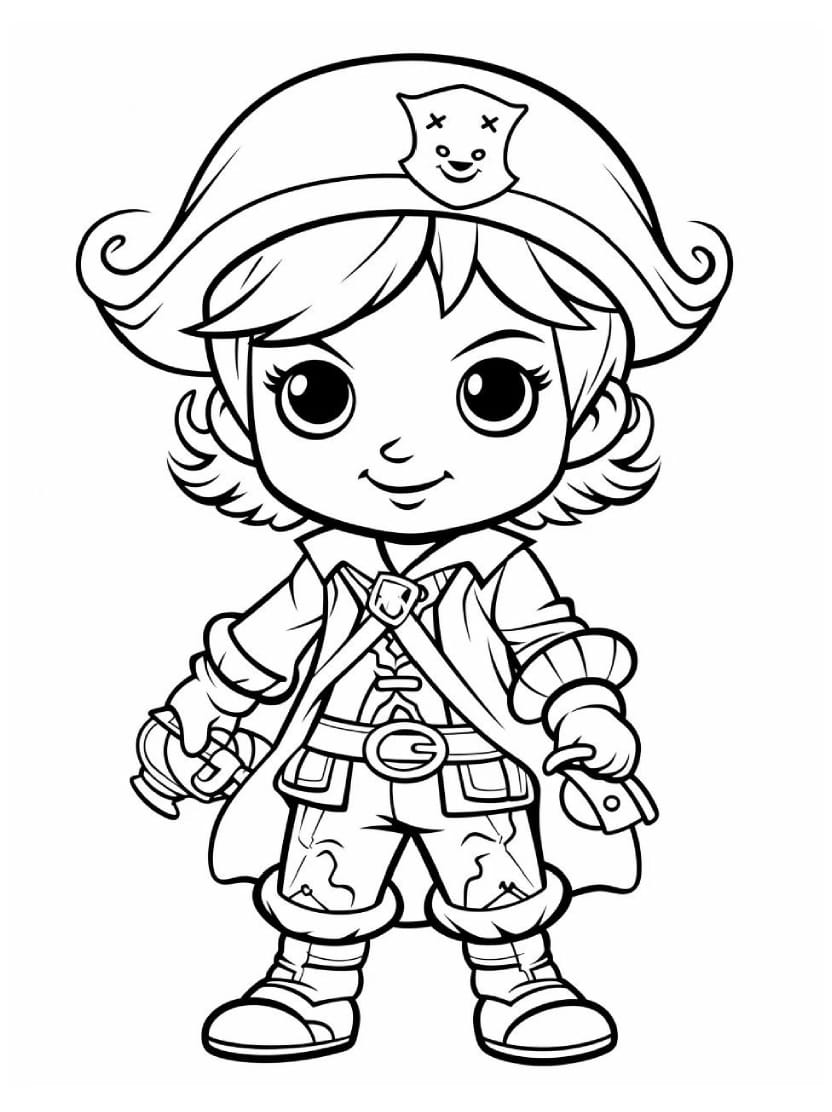 Coloriage Pirate Facile