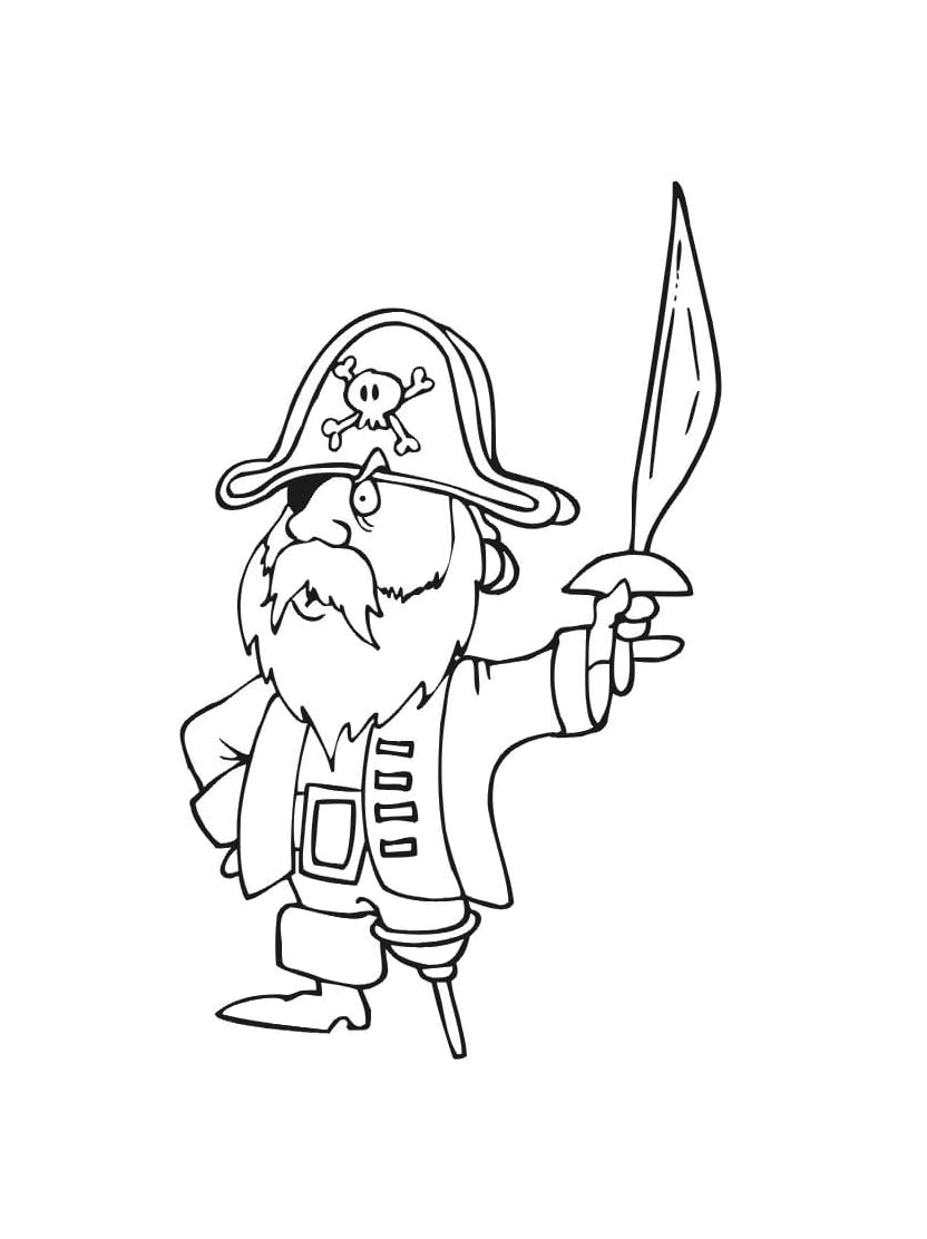 Coloriage Pirate Gratuit