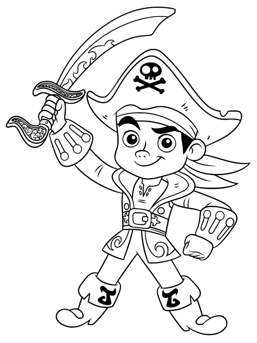 Coloriage Pirate Mignon Pour Enfant