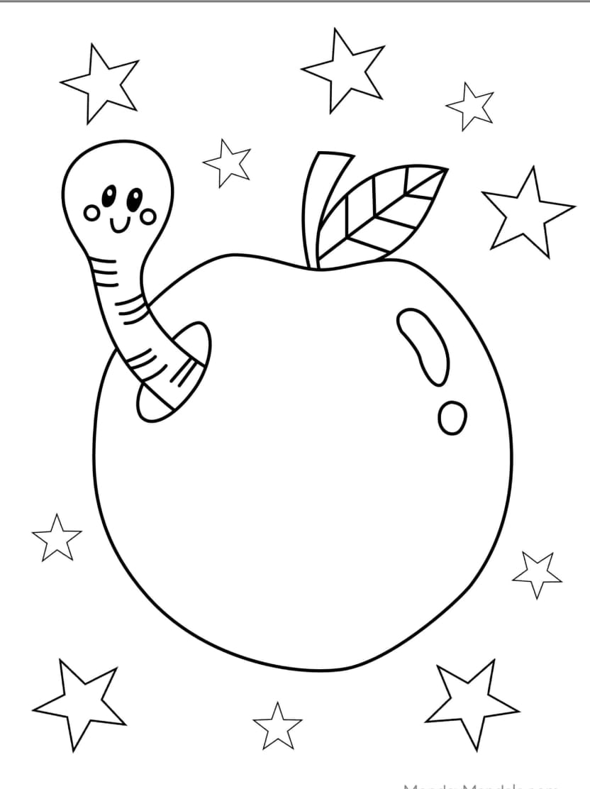 Coloriage Pomme De Saison A Colorier Pour Les Enfants