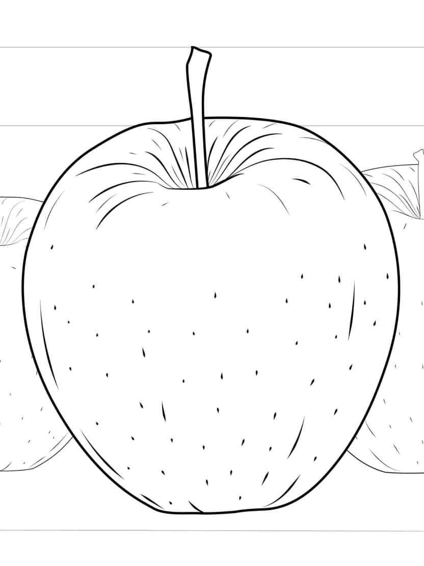 Coloriage Pomme Naturelle Et Magnifique Pour Tous