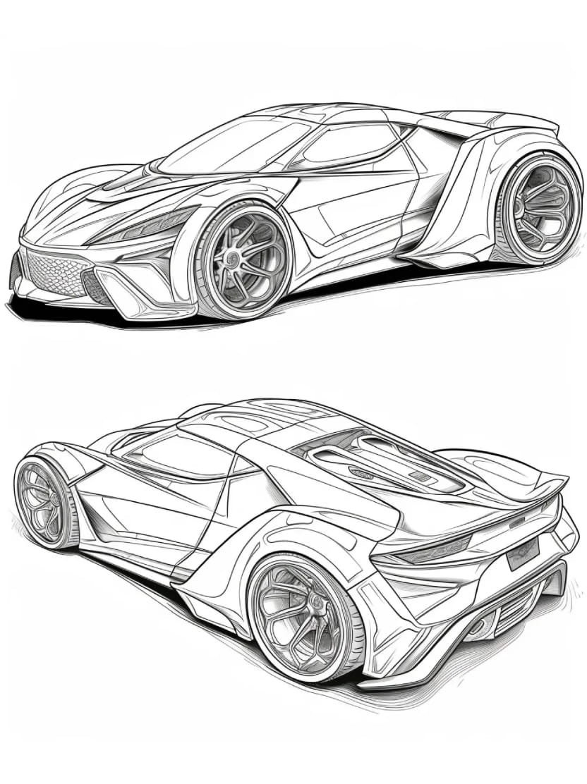 Coloriage Porsche Pour Apprendre Les Formes Des Voitures