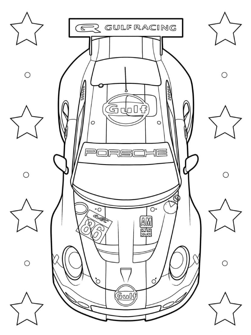 Coloriage Porsche Pour Les Fans De Moteurs Puissant