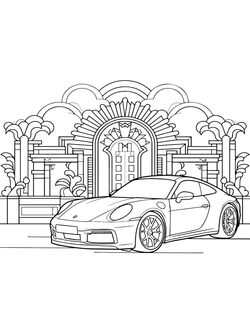 Coloriage Porsche Pour Rever De Conduire Un Bijou