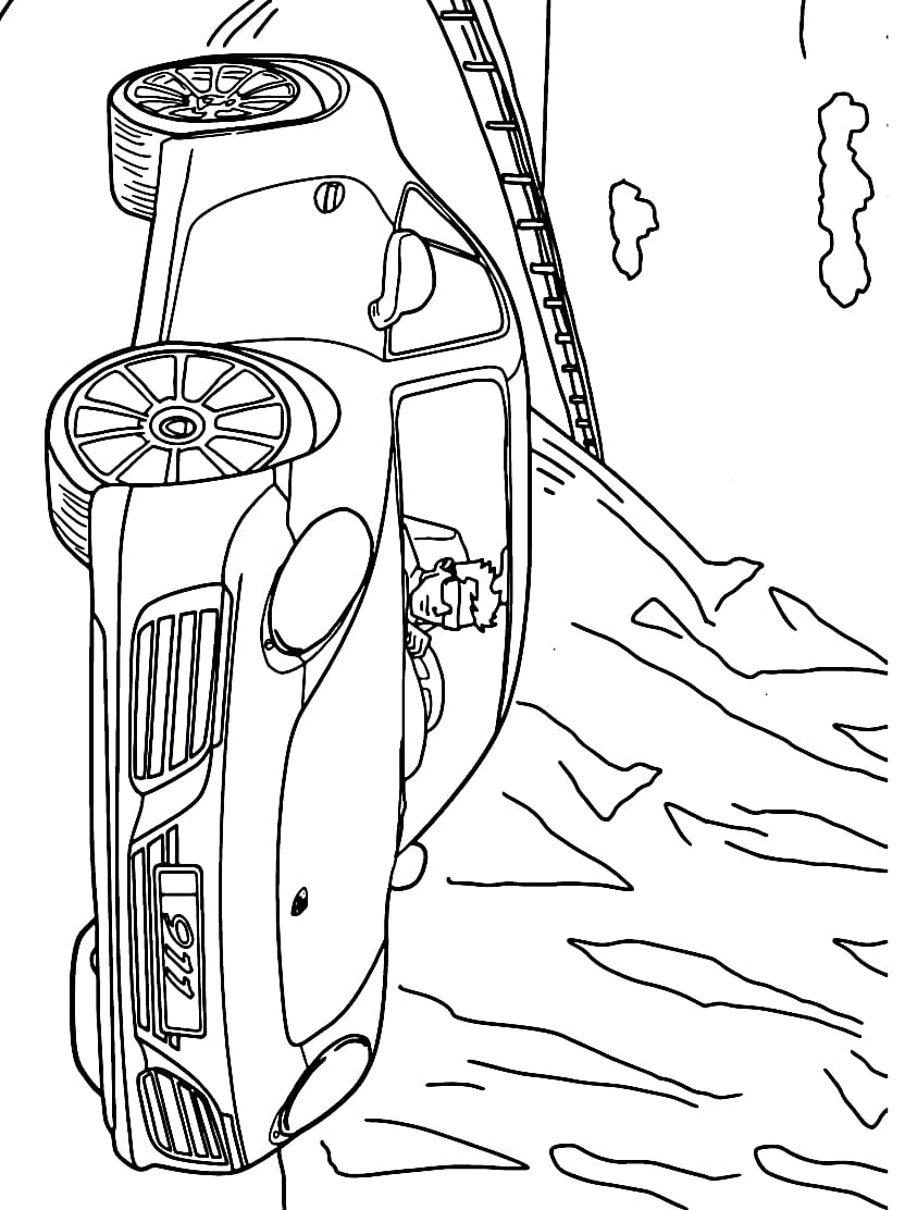 Coloriage Porsche Rempli De Style Et D Action