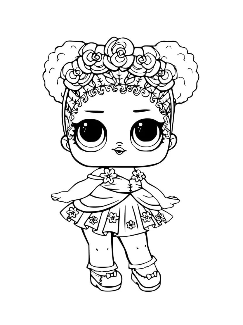 Coloriage Poupee Lol Univers Pour Enfants Heureux