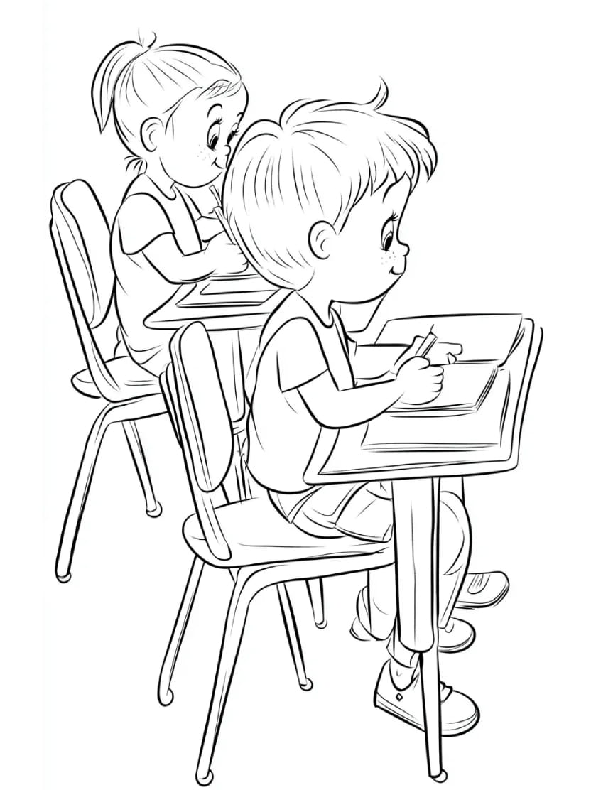 Coloriage Rentree A Imprimer Pour Petits Scolaires