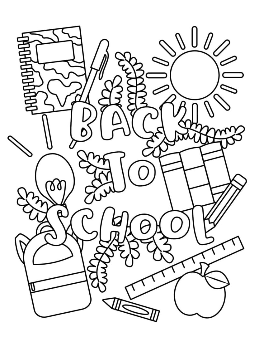 Coloriage Rentree Original Pour Les Scolaires