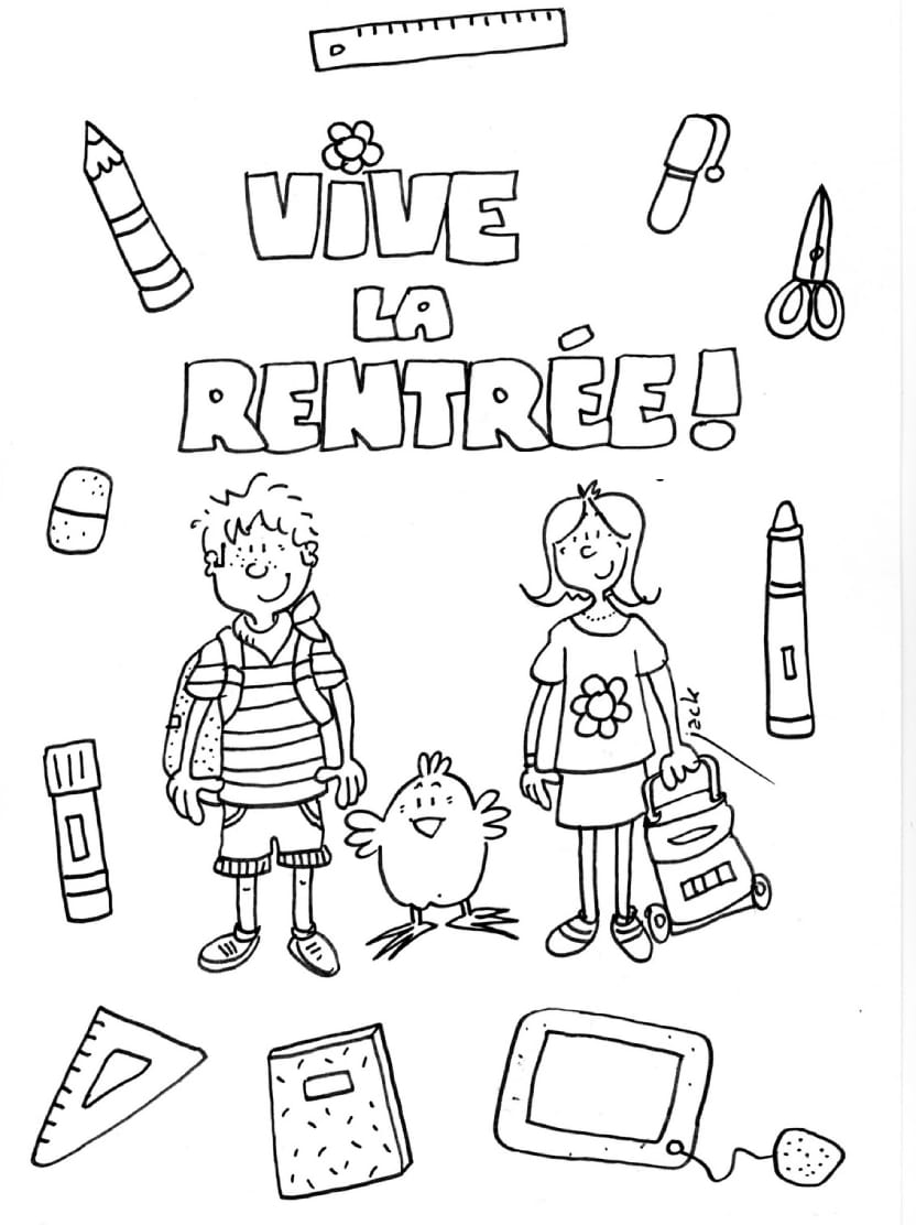 Coloriage Rentree Pour Apprendre En S Amusant