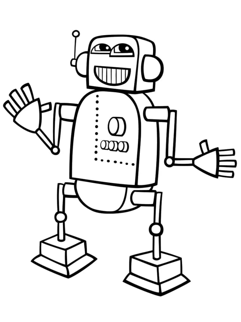 Coloriage Robot A Imprimer Pour Enfants