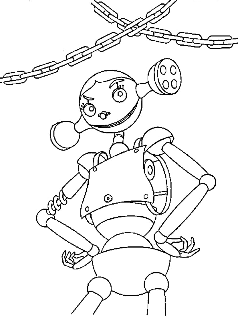 Coloriage Robot Artistique Gratuit