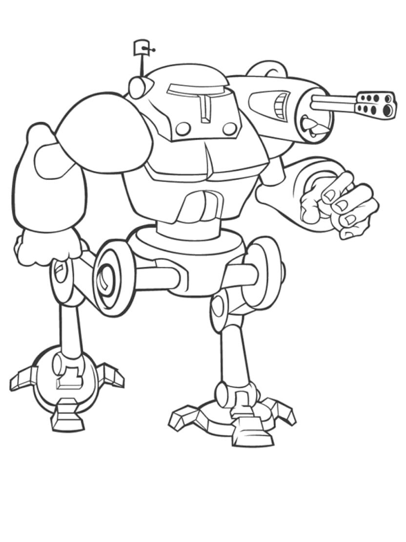 Coloriage Robot Artistique