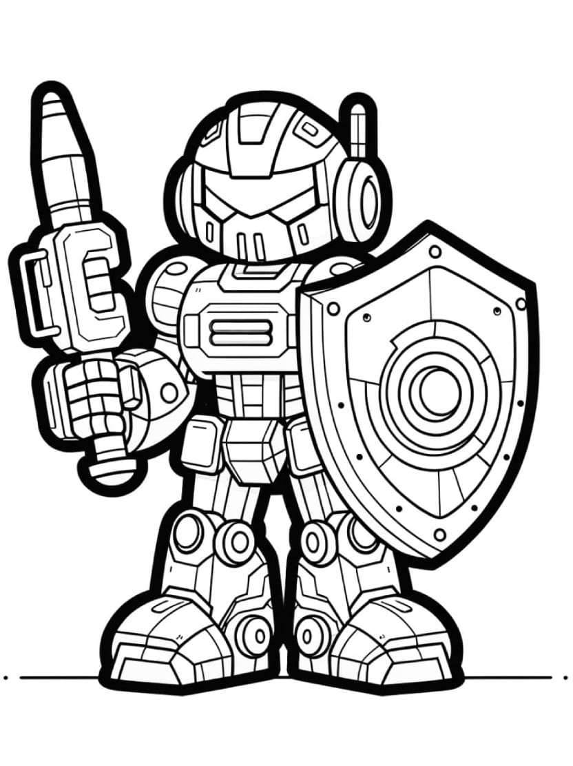 Coloriage Robot Gratuit Pour Enfants