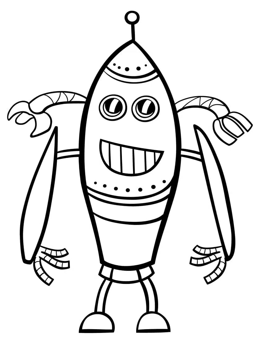 Coloriage Robot Pour Enfants Amusants