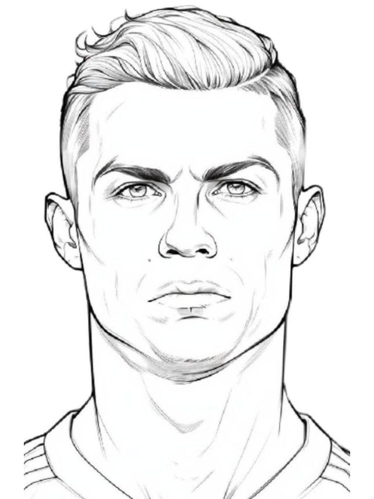 Coloriage Ronaldo Dans Le Style Du Football Moderne