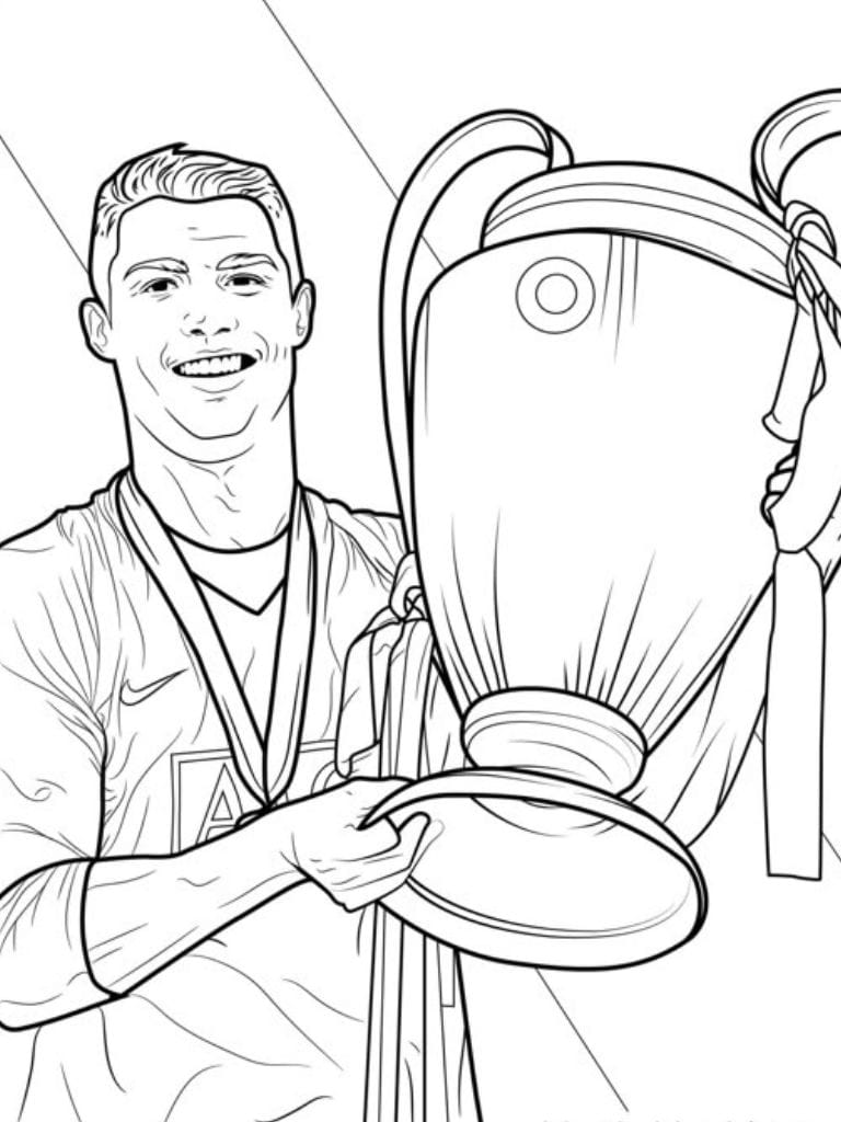 Coloriage Ronaldo Pour Exprimer Votre Passion Du Foot