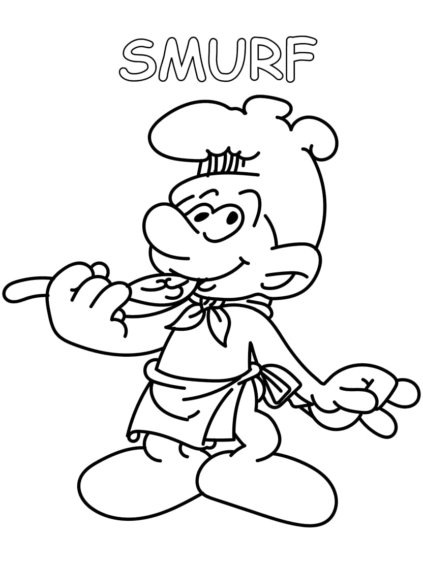 Coloriage Schtroumpf Smurf