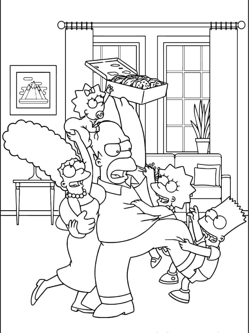 Coloriage Simpson Facile A Imprimer Et Colorier