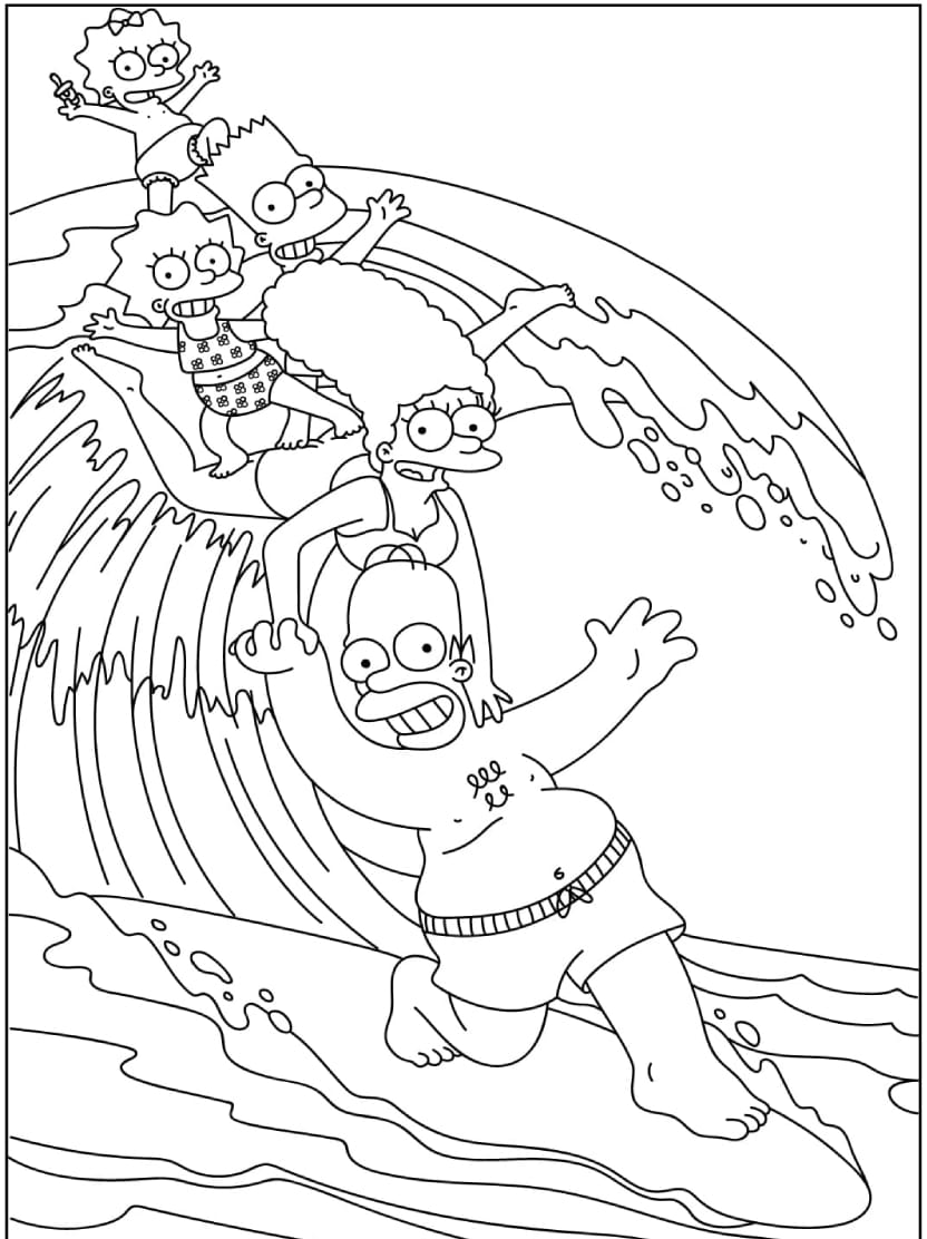 Coloriage Simpson Gratuit Avec Images Douces