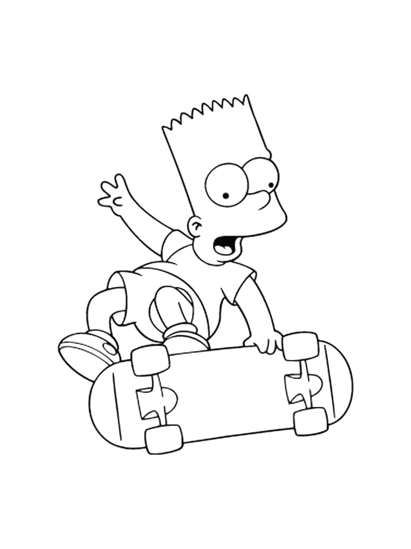 Coloriage Simpson Interessant Pour Les Cours