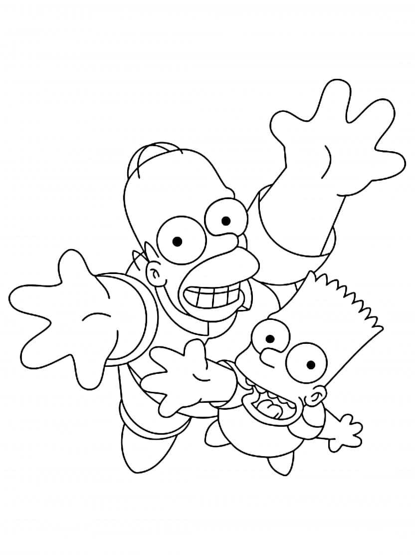 Coloriage Simpson Pour Decorer Chambre