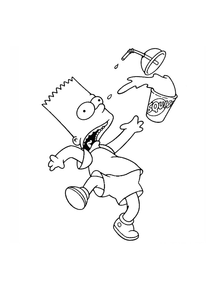 Coloriage Simpson Pour Des Jours De Pluie