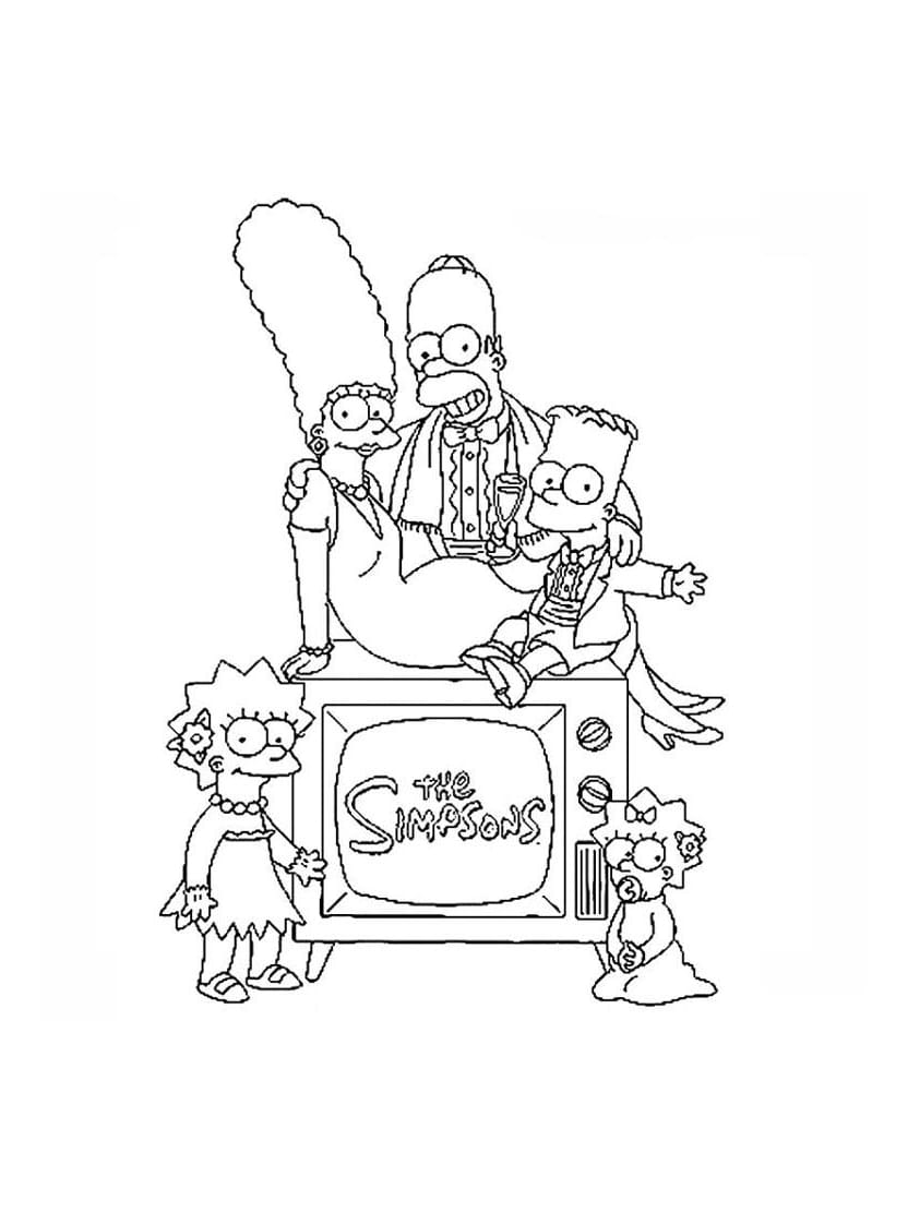 Coloriage Simpson Pour Des Reves Douillets