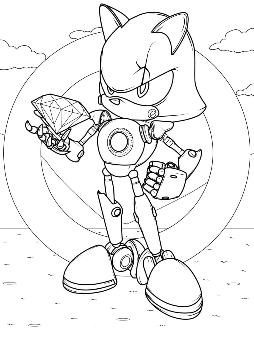 Coloriage Sonic Avec Ses Amis Magnifiques