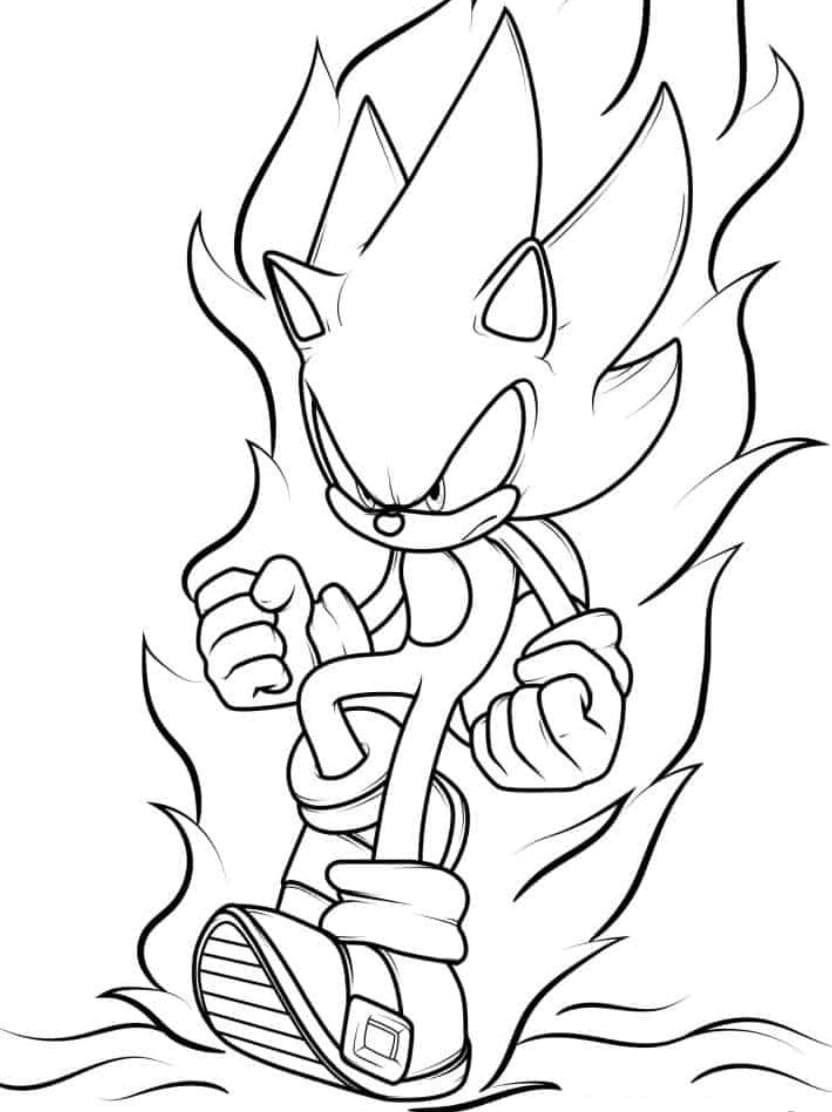 Coloriage Sonic Charmant Et Sympathique