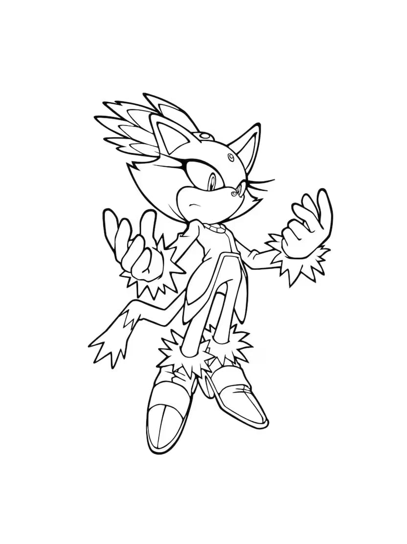 Coloriage Sonic En Action Sur La Route