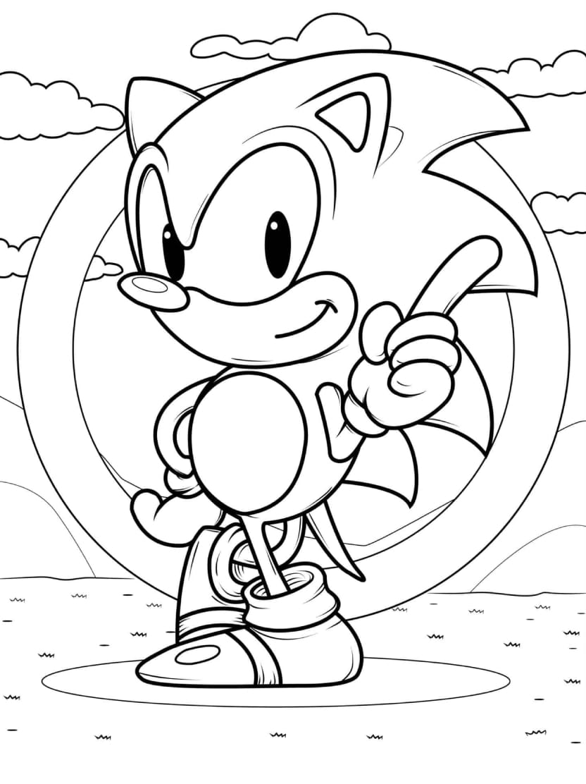 Coloriage Sonic Plein De Couleurs Joyeuses