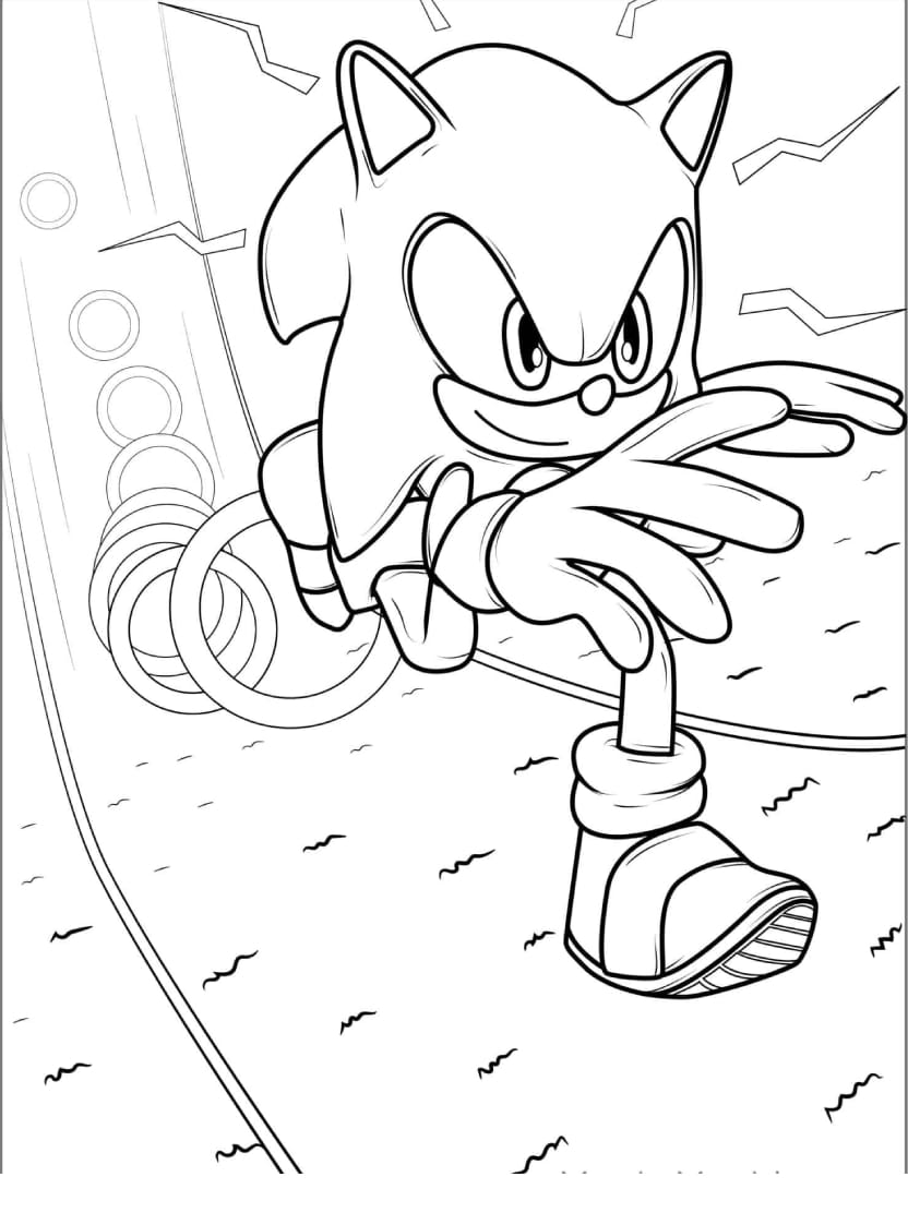 Coloriage Sonic Pour Encourager La Creativite