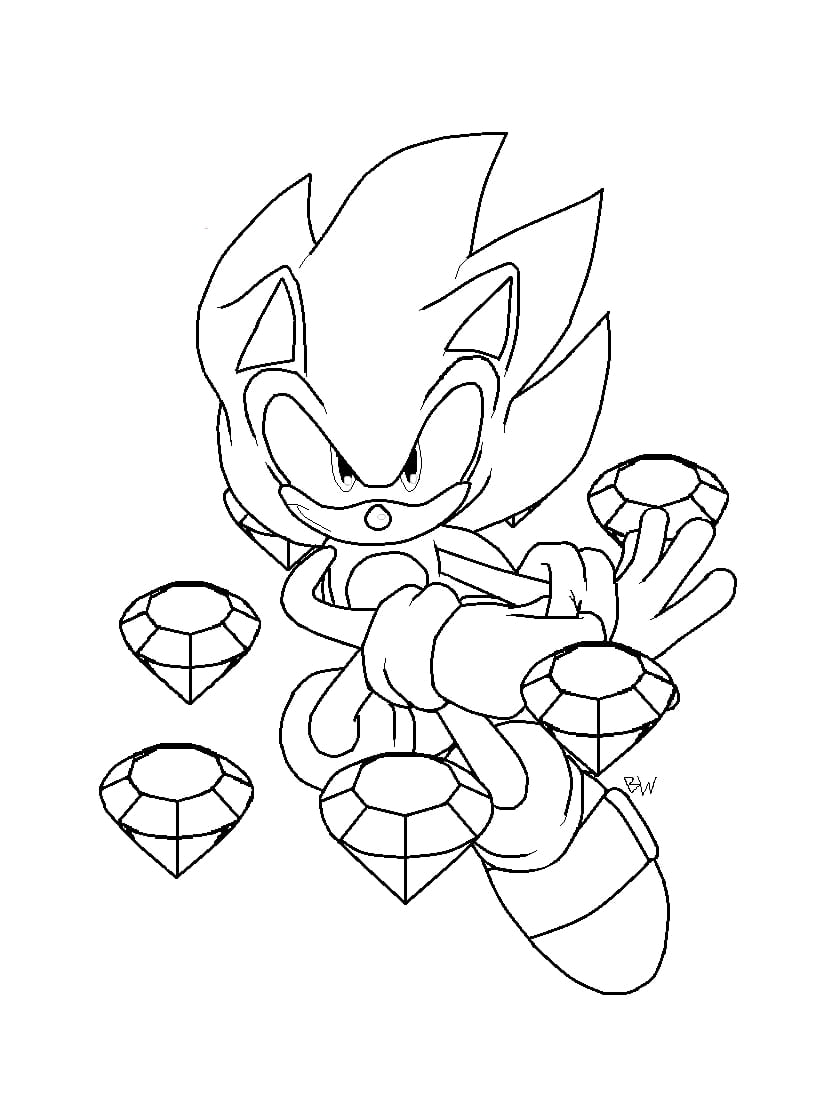 Coloriage Sonic Pour Les Petits Artistes