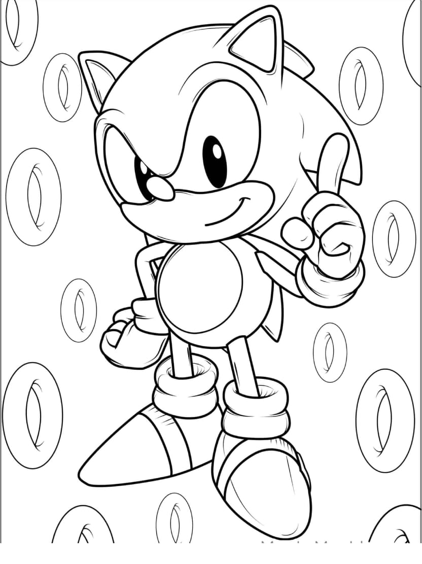 Coloriage Sonic Rapide Et Dynamique