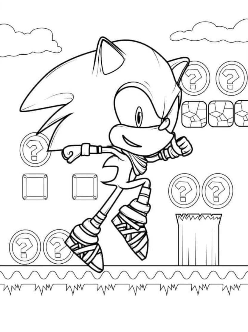 Coloriage Sonic Vibrant Avec Son Ami Tails