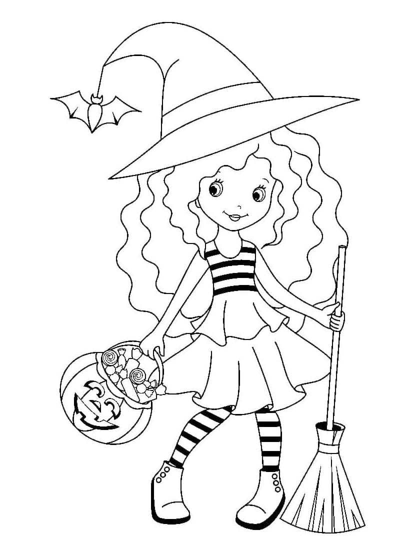 Coloriage Sorciere Halloween