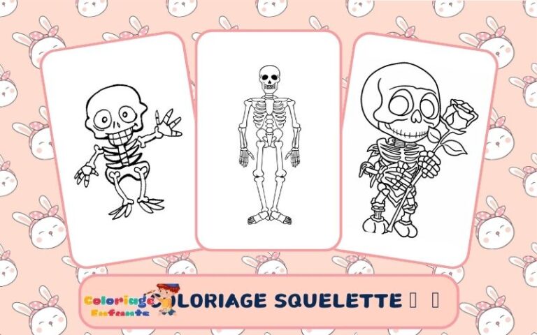 Coloriage Squelette