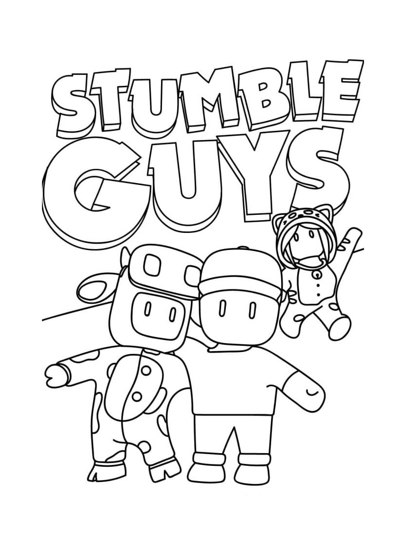 Coloriage Stumble Guys Pour Enfants Rigolos