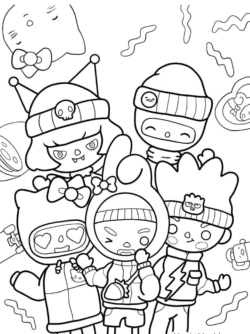 Coloriage Toca Boca Dessins Mignons Pour Les Enfants