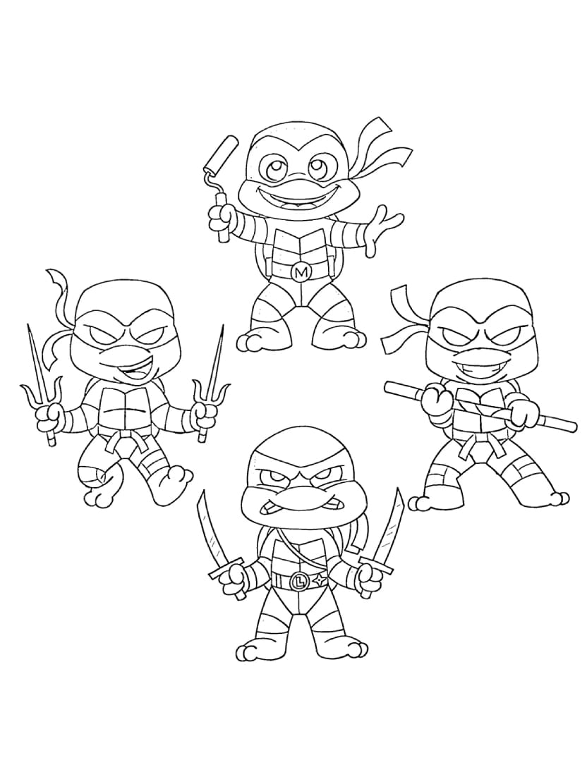 Coloriage Tortue Ninja Activite Educative