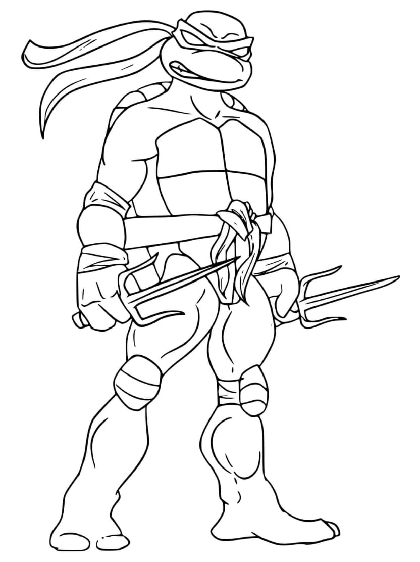 Coloriage Tortue Ninja Gratuit Pour Enfants