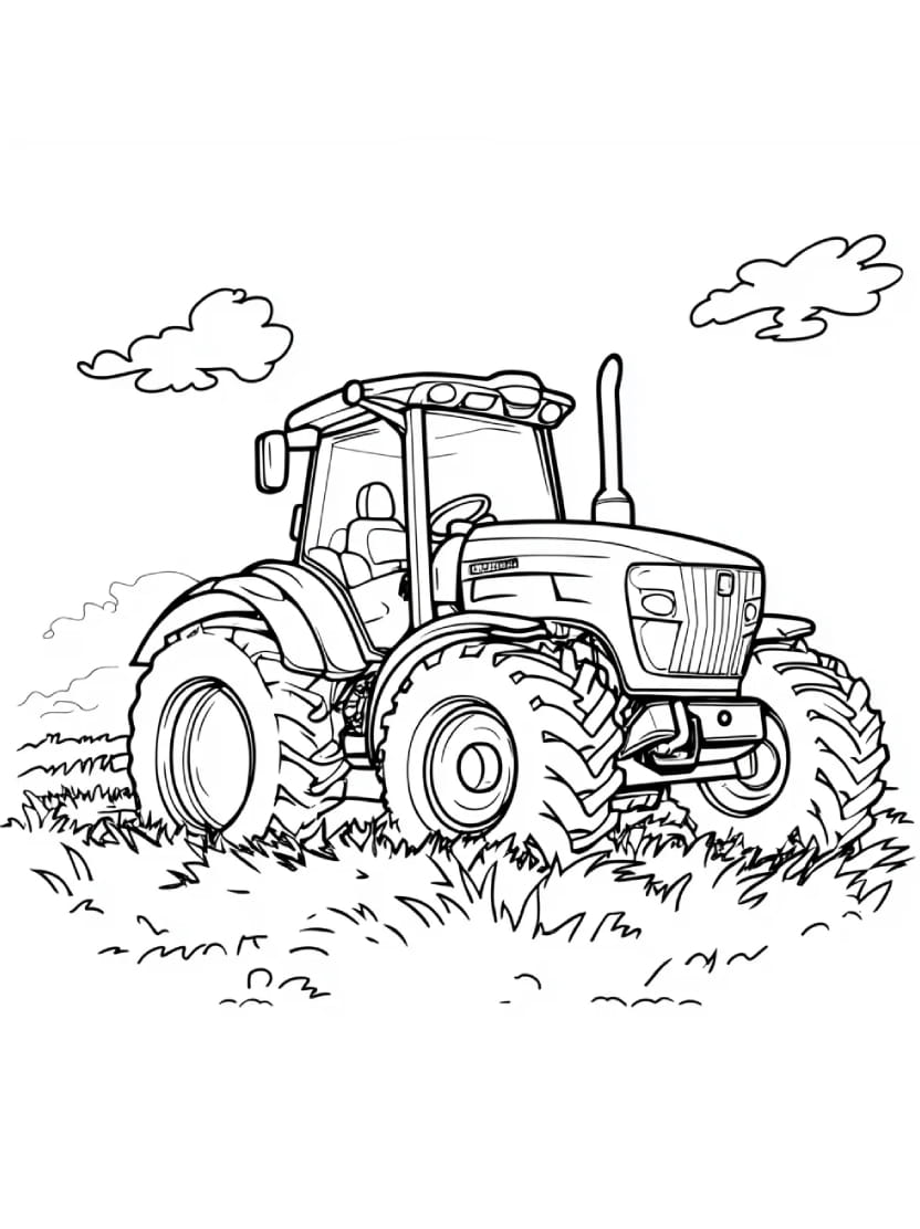 Coloriage Tracteur A Colorier Avec Votre Imagination