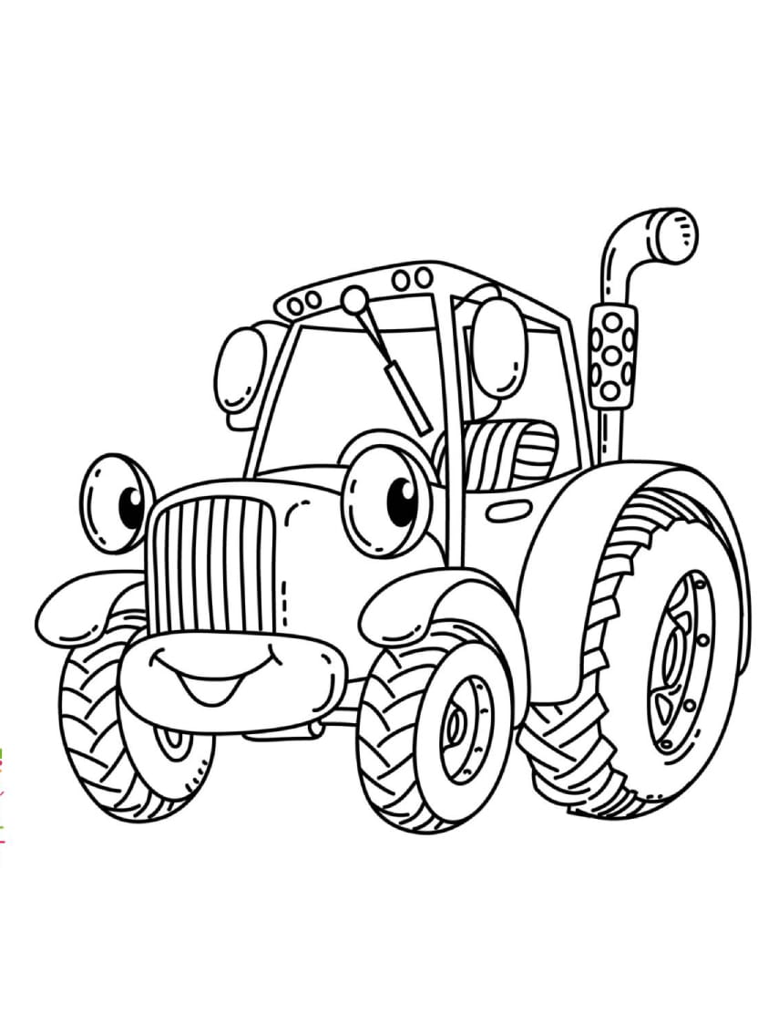 Coloriage Tracteur Gratuit Et Facile A Colorier