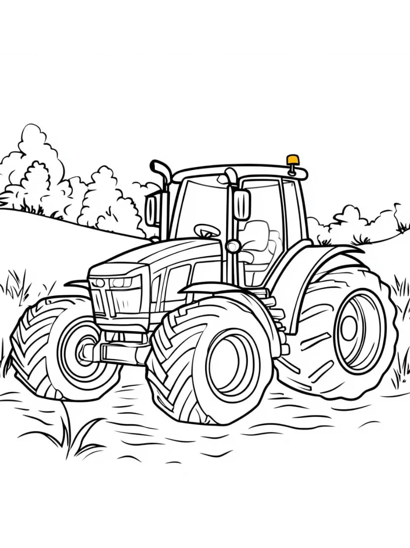 Coloriage Tracteur Pour Les Enfants Qui Aiment Les Vehicules