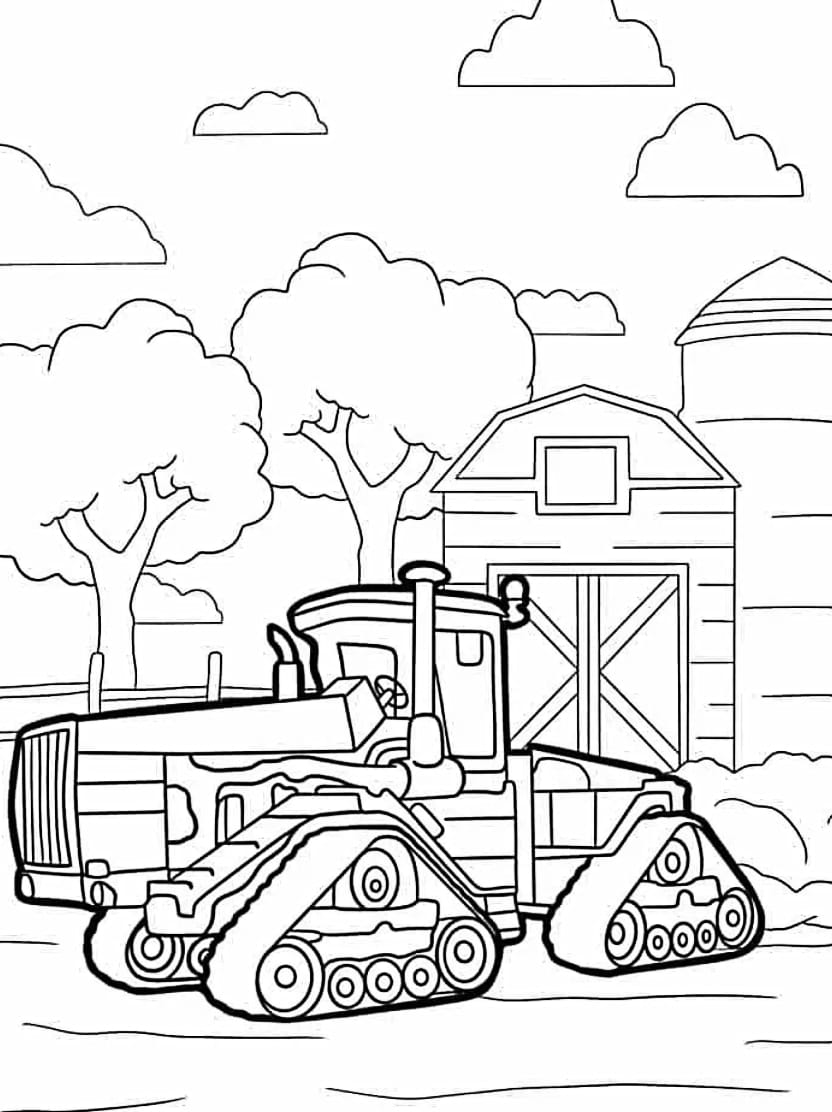 Coloriage Tracteur Pour Petits Fans De Vehicules Agricoles