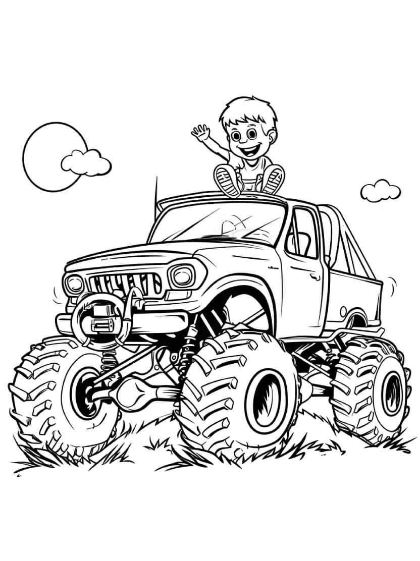 Coloriage Tracteur Rempli De Couleurs Et De Stimulation Creative