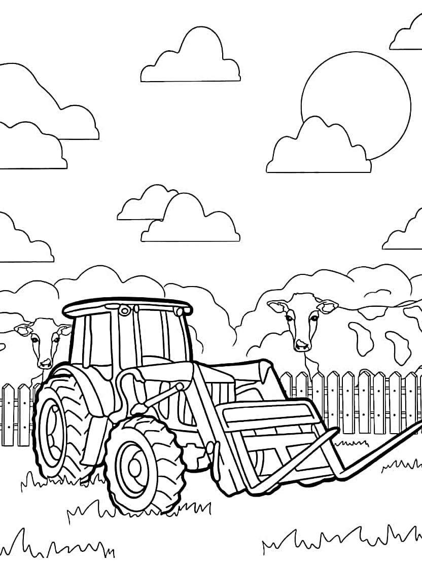 Coloriage Tracteur Rustique A Imprimer Pour Les Petits