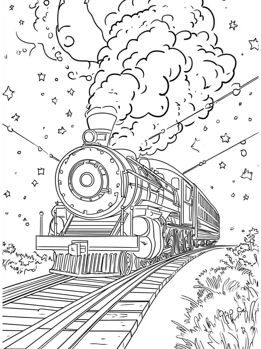 Coloriage Train Pour L Invention De Nouveaux Voies