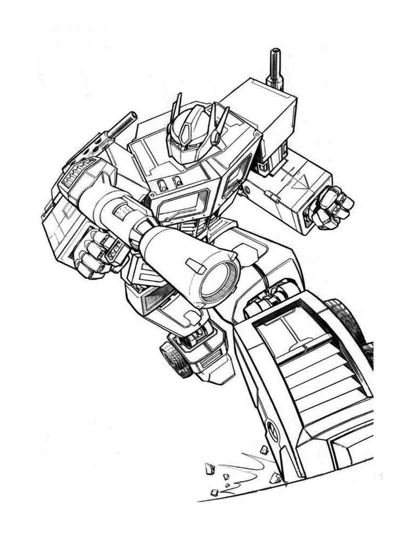 Coloriage Transformers A Partager Entre Amis