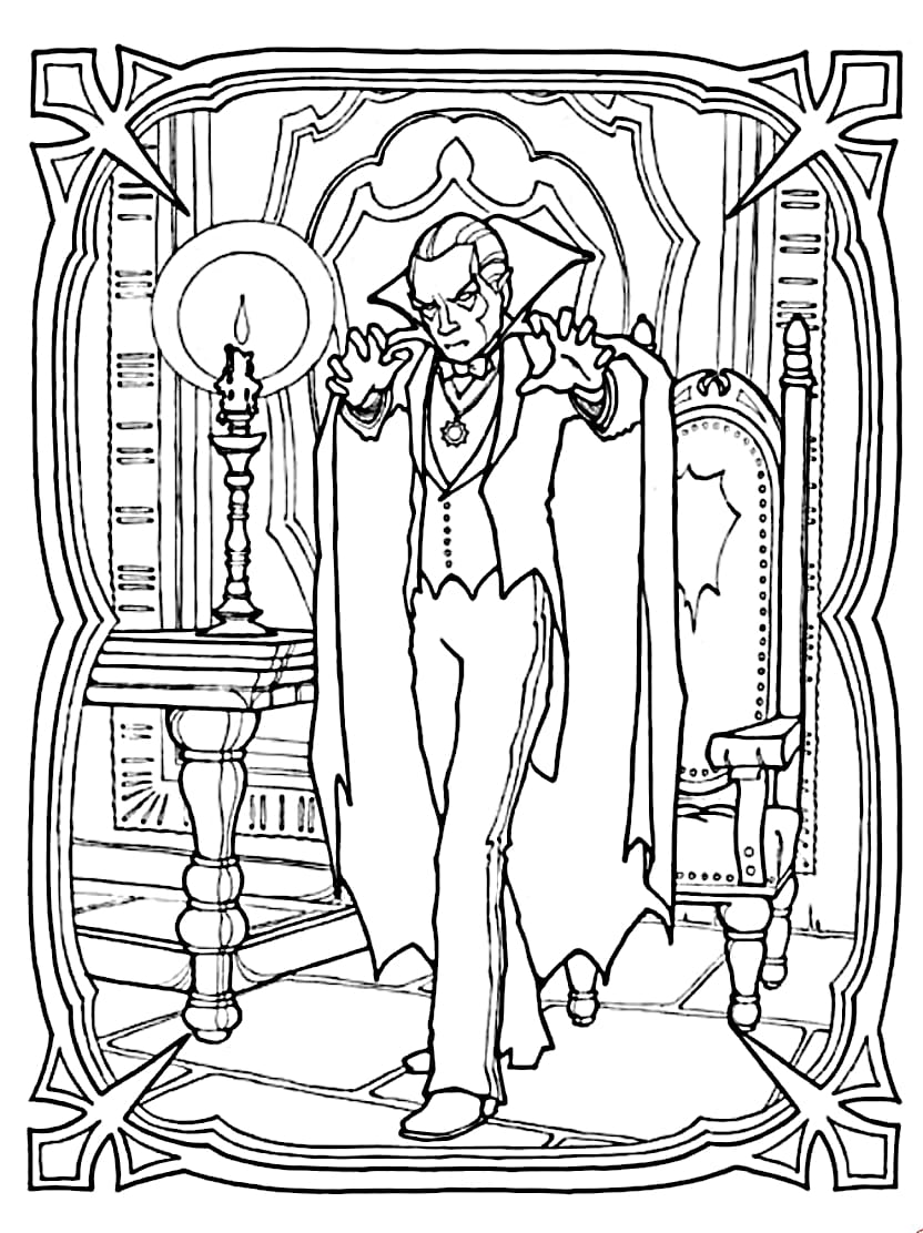 Coloriage Vampire Facile Pour Tous Les Ages